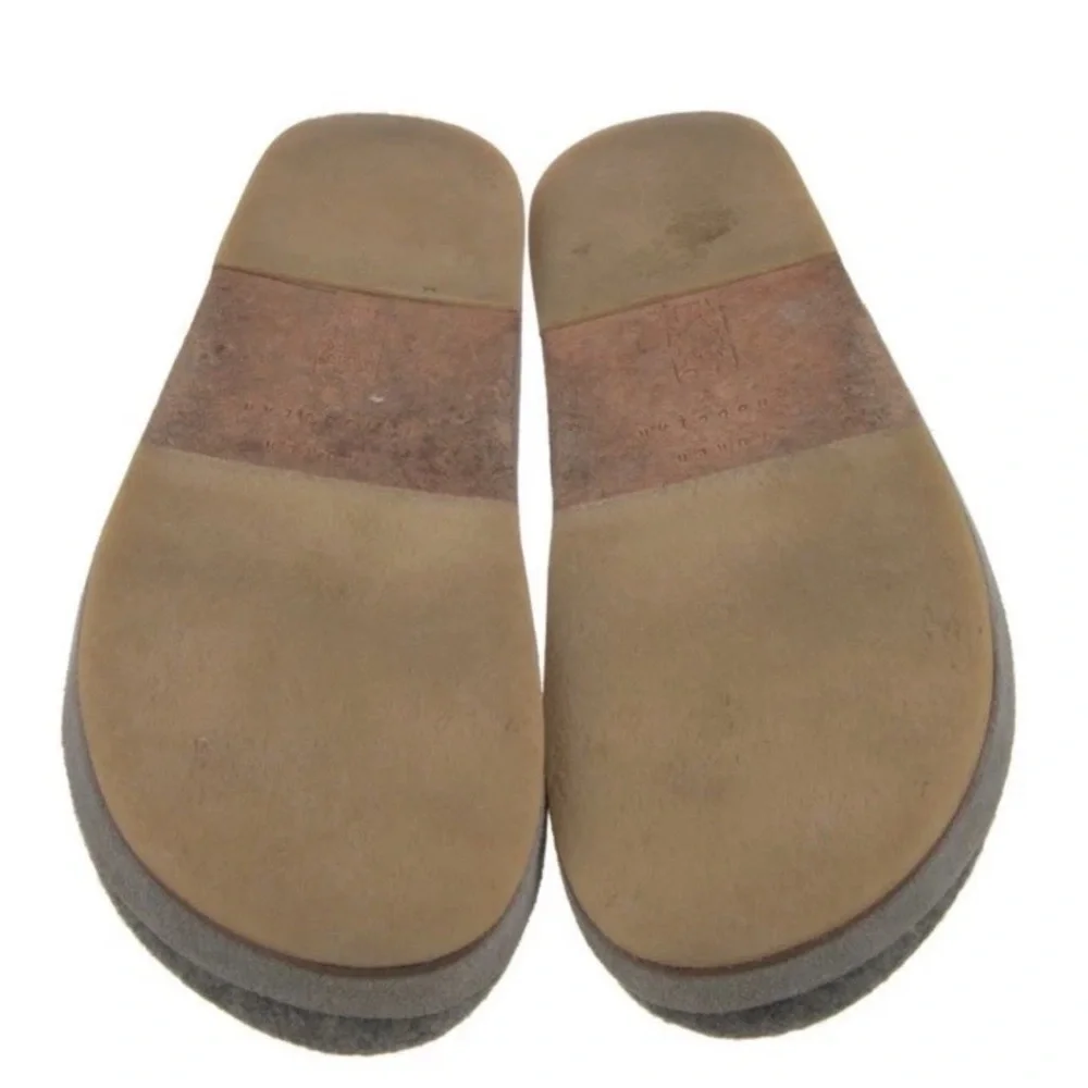 Lauren Manoogian Women's Charcoal Wool Flat Clogs Size 8 - Picture 4 of 5